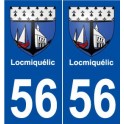 56 Locmiquélic blason autocollant plaque stickers ville