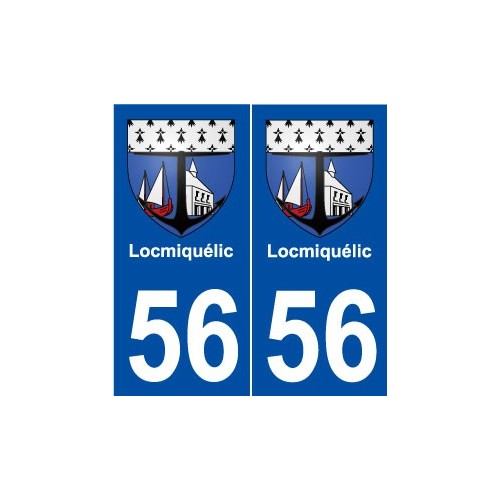 56 Locmiquélic blason autocollant plaque stickers ville
