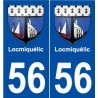 56 Locmiquélic blason autocollant plaque stickers ville