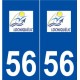 56 Locmiquélic logo autocollant plaque stickers ville