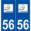 56 Locmiquélic logo autocollant plaque stickers ville