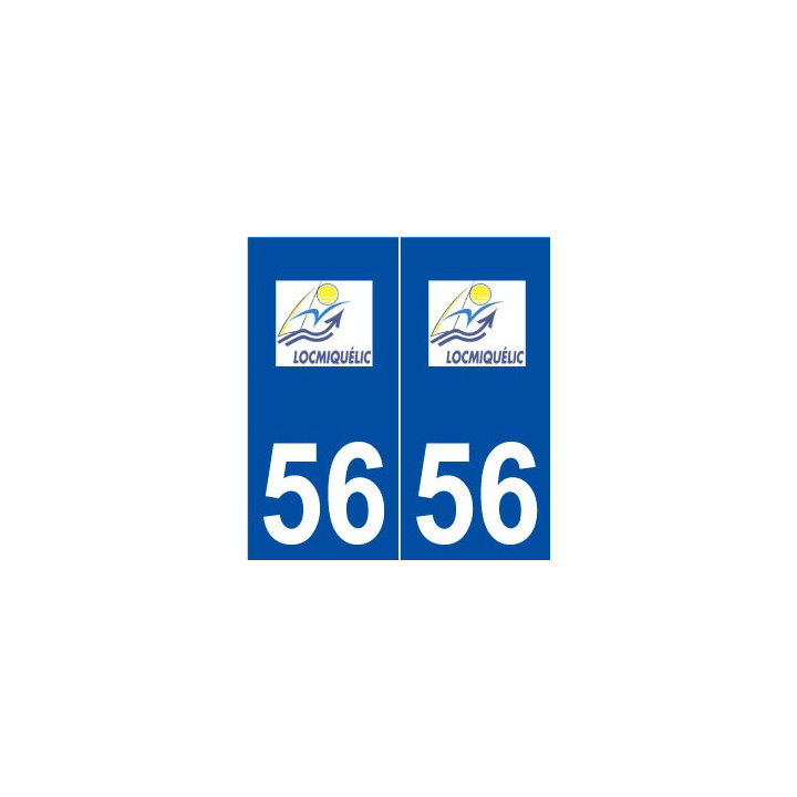 56 Locmiquélic logo autocollant plaque stickers ville