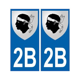 2B Corse du Sud autocollant plaque blason armoiries stickers département