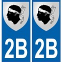 2B Corse de la etiqueta engomada de la placa de escudo de armas el escudo de armas de pegatinas departamento