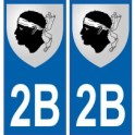 2B Corse du Sud autocollant plaque blason armoiries stickers département