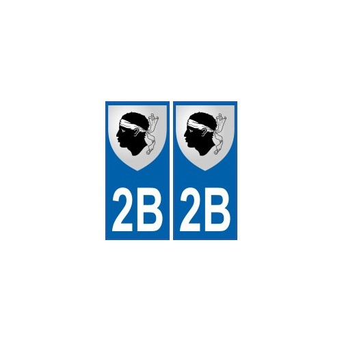 2B Corse du Sud autocollant plaque blason armoiries stickers département