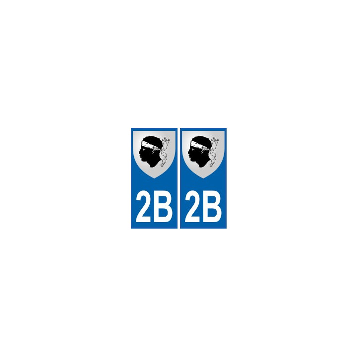 2B Corse du Sud autocollant plaque blason armoiries stickers département