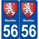 56 Muzillac blason autocollant plaque stickers ville