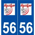 56 Muzillac logo autocollant plaque stickers ville