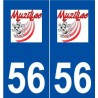 56 Muzillac logo autocollant plaque stickers ville