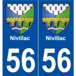 56 Nivillac blason autocollant plaque stickers ville