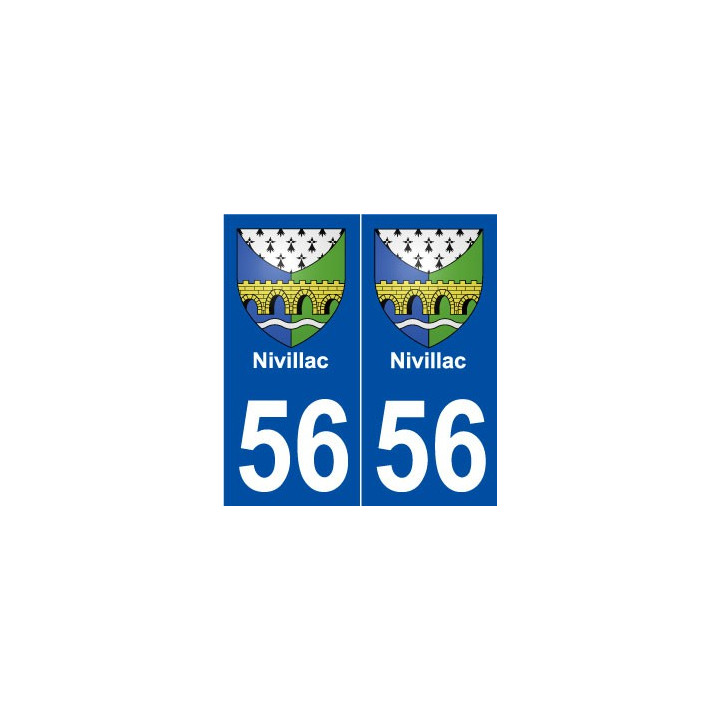 56 Nivillac blason autocollant plaque stickers ville