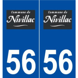 56 Nivillac logo autocollant plaque stickers ville
