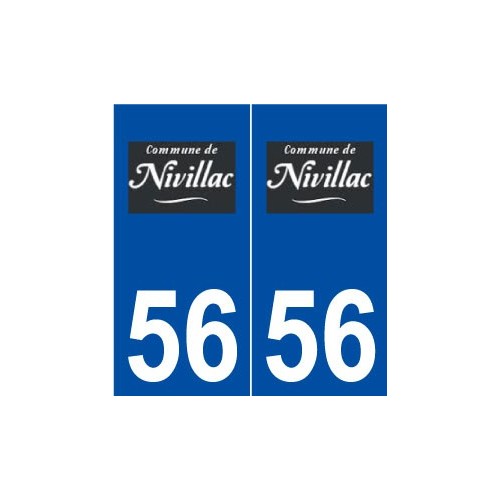 56 Nivillac logo autocollant plaque stickers ville