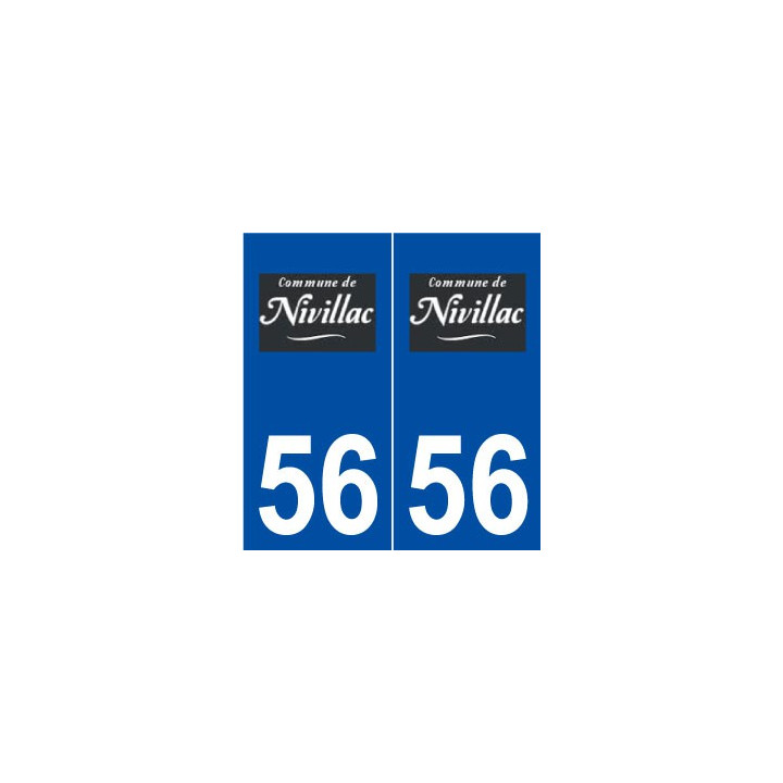 56 Nivillac logo autocollant plaque stickers ville