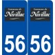 56 Nivillac logo autocollant plaque stickers ville