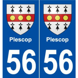 56 Plescop blason autocollant plaque stickers ville