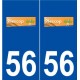 56 Plescop logo autocollant plaque stickers ville