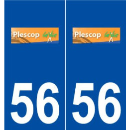 56 Plescop logo autocollant plaque stickers ville