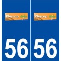 56 Plescop logo autocollant plaque stickers ville