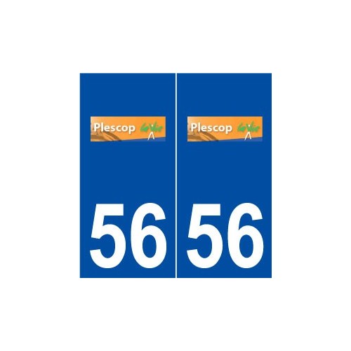 56 Plescop logo autocollant plaque stickers ville