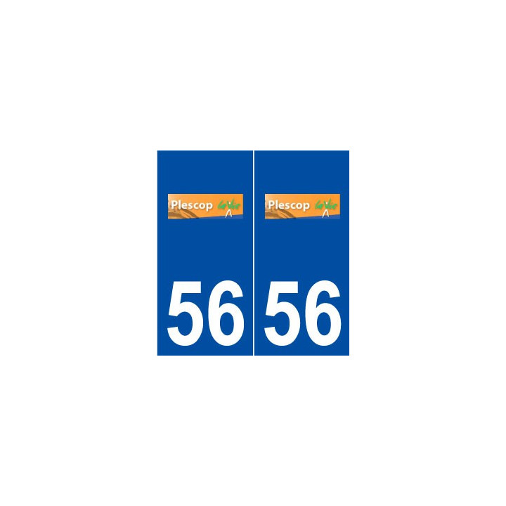 56 Plescop logo autocollant plaque stickers ville