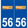 56 Plescop logo autocollant plaque stickers ville