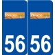56 Plescop logo autocollant plaque stickers ville