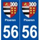 56 Ploeren blason autocollant plaque stickers ville