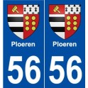 56 Ploeren blason autocollant plaque stickers ville
