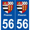 56 Ploeren blason autocollant plaque stickers ville