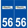 56 Ploeren logo autocollant plaque stickers ville