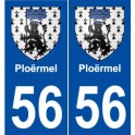 56 Ploërmel blason autocollant plaque stickers ville