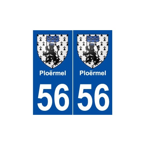 56 Ploërmel blason autocollant plaque stickers ville