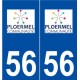 56 Ploërmel logo autocollant plaque stickers ville
