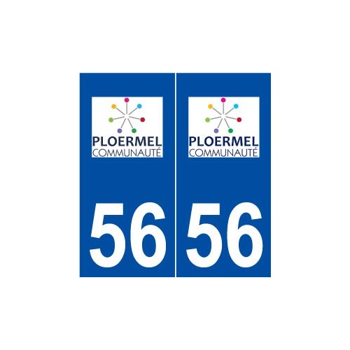 56 Ploërmel logo autocollant plaque stickers ville