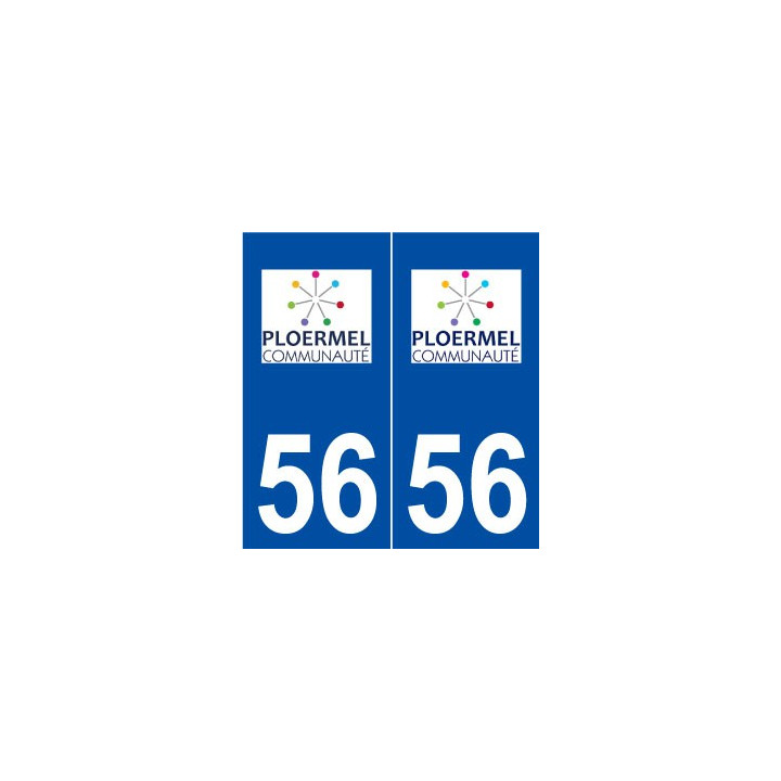 56 Ploërmel logo autocollant plaque stickers ville