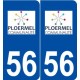 56 Ploërmel logo autocollant plaque stickers ville