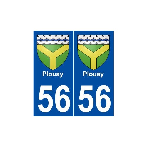 56 Plouay blason autocollant plaque stickers ville