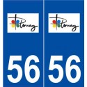 56 Plouay logo autocollant plaque stickers ville