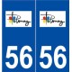 56 Plouay logo autocollant plaque stickers ville