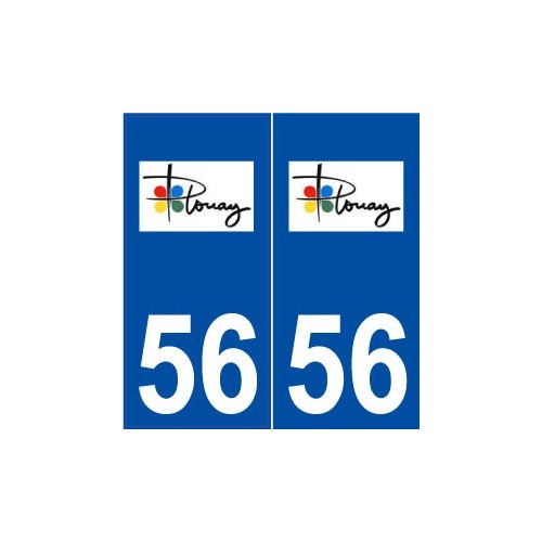 56 Plouay logo autocollant plaque stickers ville