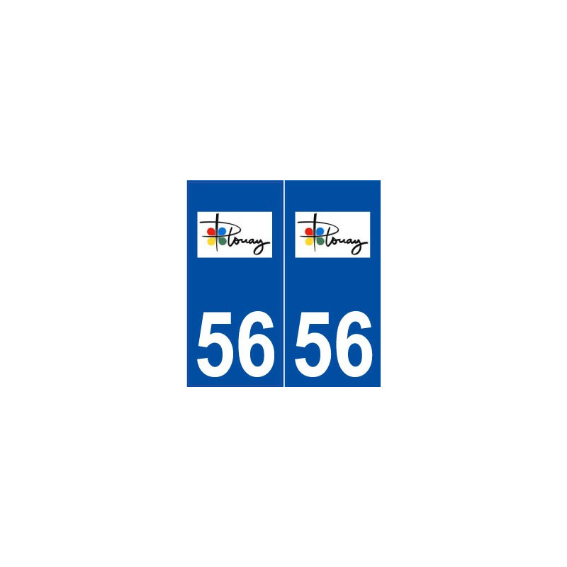 56 Plouay logo autocollant plaque stickers ville