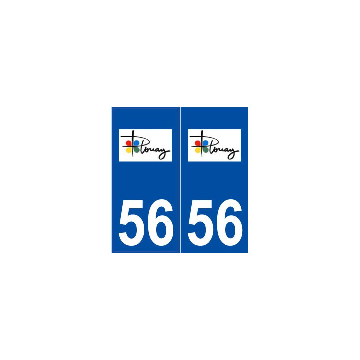 56 Plouay logo autocollant plaque stickers ville