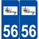 56 Plouay logo autocollant plaque stickers ville