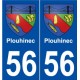 56 Plouhinec blason autocollant plaque stickers ville
