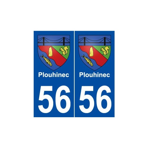 56 Plouhinec blason autocollant plaque stickers ville