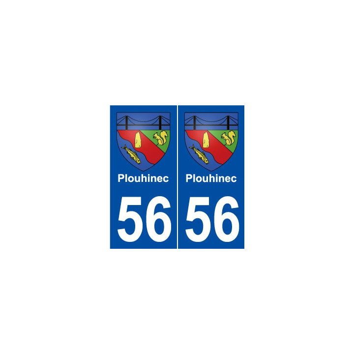 56 Plouhinec blason autocollant plaque stickers ville