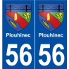56 Plouhinec blason autocollant plaque stickers ville