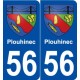 56 Plouhinec blason autocollant plaque stickers ville